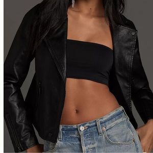 Black leather Anthropologie jacket